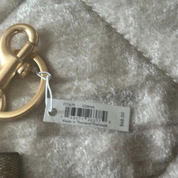 New- Coach Gold tone and Brown Keychain - Picture 6 of 16